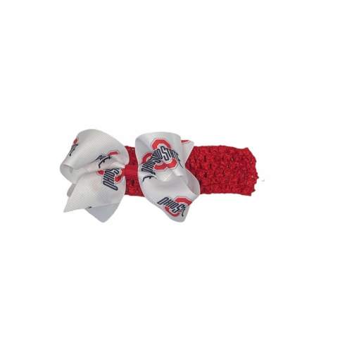 RED Crochet Ohio State Buckeyes Baby Headband - 2810546