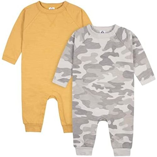 Gerber Baby Boys' 2-Pack Long Leg Romper