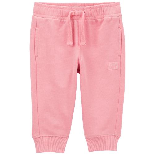Baby Pull-On French Terry Joggers - 9M - Style,Pink
