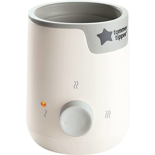 Tommee Tippee Easiwarm Bottle Warmer, Warms Breast Milk and Formula Bottles to Body Temperature in Minutes, Automatic Timer, One-Dial Operation, White