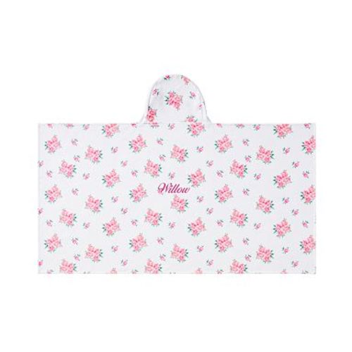 Love Shack Fancy Printed Terry Velour Bath Wrap , Kid Wrap , Pink Multi