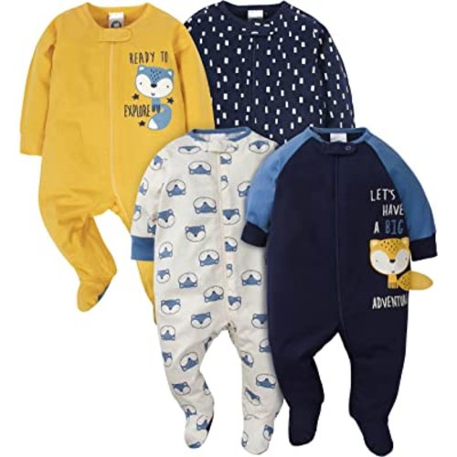 Gerber Baby Boys 4 Pack Sleep 'N Play Footie