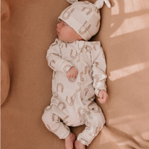 Zip Romper | Western Horse Shoe