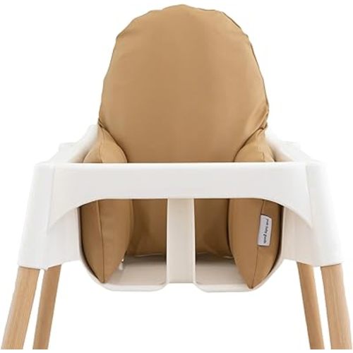 Yeah Baby Goods Vegan Leather Soft Baby High Chair Cover (Doe) - Fits ANTILOP Highchair Cushion - Wipeable, Waterproof Cushion Cover for High Chair - High Chair Accessories (Cover Only)