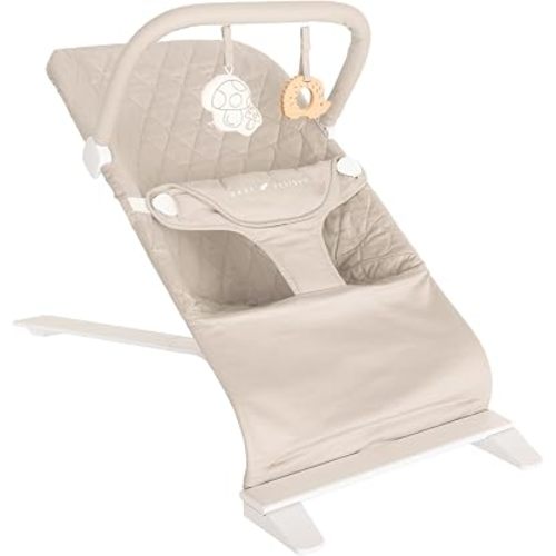 Alpine Organic Deluxe Portable Bouncer | Infant | 0 – 6 Months | Organic Sesame