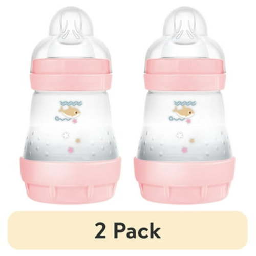 (2 pack) MAM Easy Start Matte Anti-Colic Bottle, 5 oz, Girl, 2 pack
