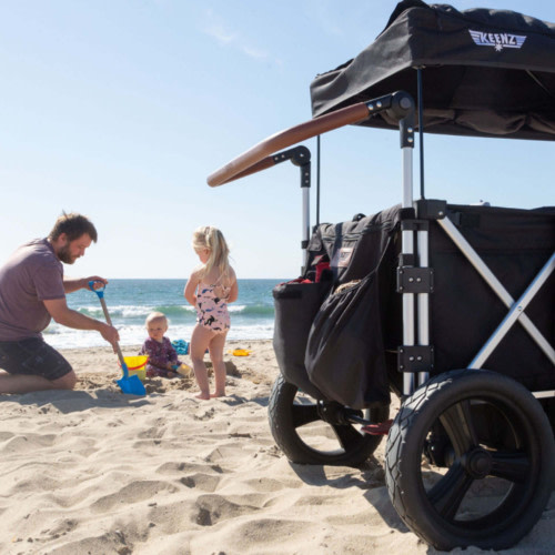 Keenz 7S+ 4 Passenger Stroller Wagon - Black
