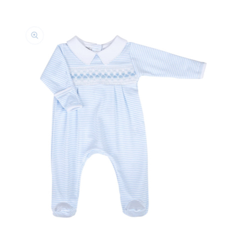 Lily & Logan Smocked Collared Footie Pajamas