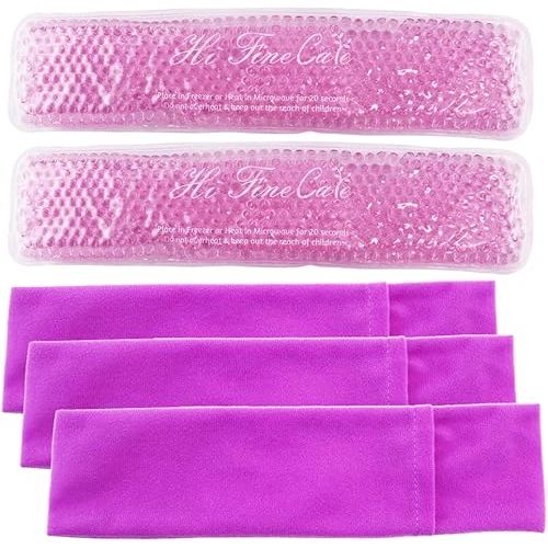 Perineal Cooling Pad, Postpartum Cold Packs Gel Bead Ice Pack Cold Therapy for Women After Pregnancy and Delivery, 2 Ice Pack and 3 Cover (Purple)