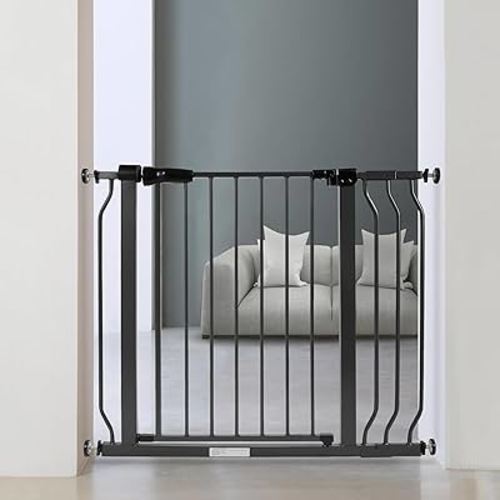 BalanceFrom Easy Walk-Thru Safety Gate for Doorways and Stairways with Auto-Close/Hold-Open Features, Fits 29.1-38.5 Inch Openings, Multiple Heights and Colors