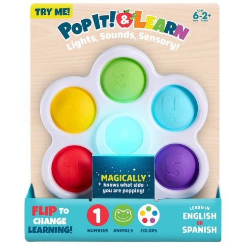 Chuckle & Roar Pop It & Learn - Lights, Sounds, Sensory! : Problem Solving, Fine Motor Skills, Silicone