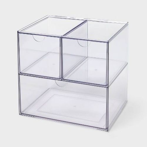 11" 3 Drawer Storage Clear - Brightroom™