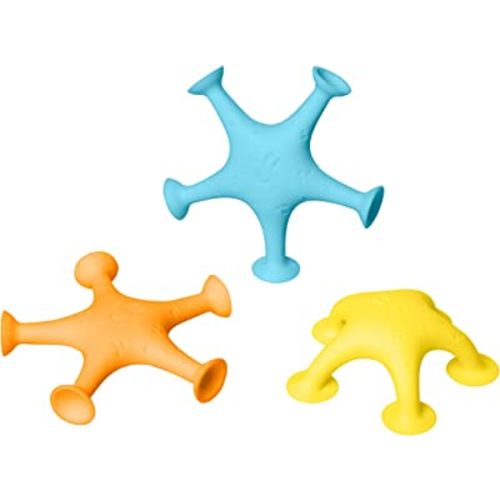 Ubbi Starfish Stretch and Suction Bath Toys, Baby Bath Accessory, Water Toys for Toddler Bath Time, Fun Baby Water Toys, Set of 3