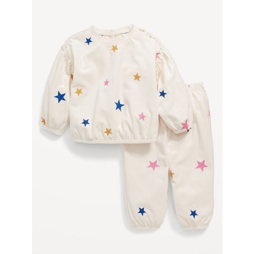 Velvet Sweatshirt and Jogger Pants Set for Baby