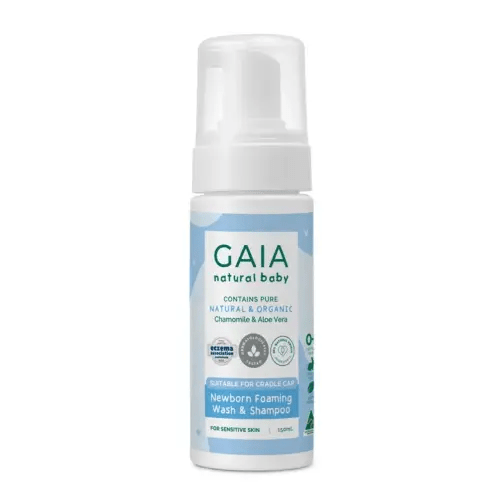 Gaia Newborn Foam Wash & Shampoo 150Ml | Baby Bunting AU