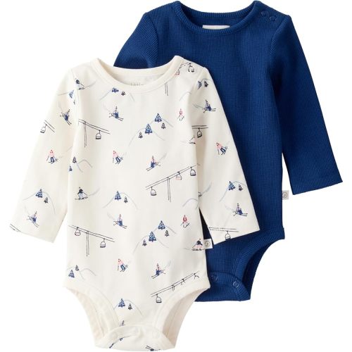 little planet by carter's Baby 2-Pack Organic Cotton Long-Sleeve Bodysuits