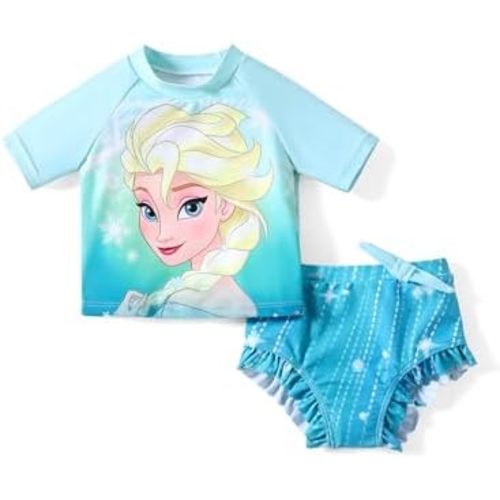 Disney Princess Frozen Elsa Minnie Toddler Girl Swimsuit Summer Tankini Bathing Suit 2 Piece Swimwear Rashguard Swim Suit