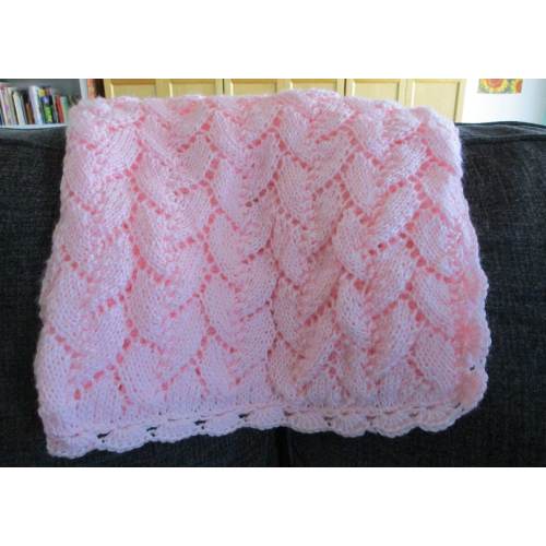 Pink Very Soft Lacy-Lightwt.-Baby Blanket