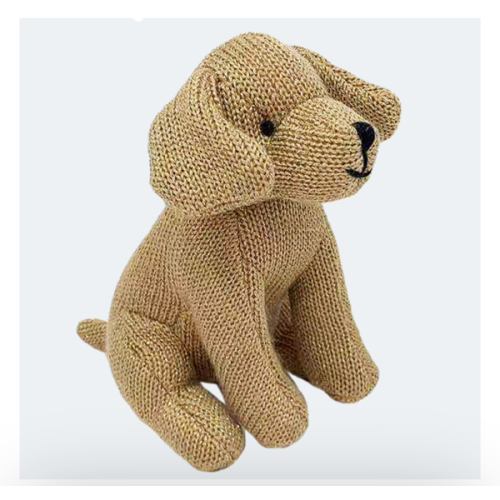 Bentley Puppy Knit Rattle – Pink Chicken