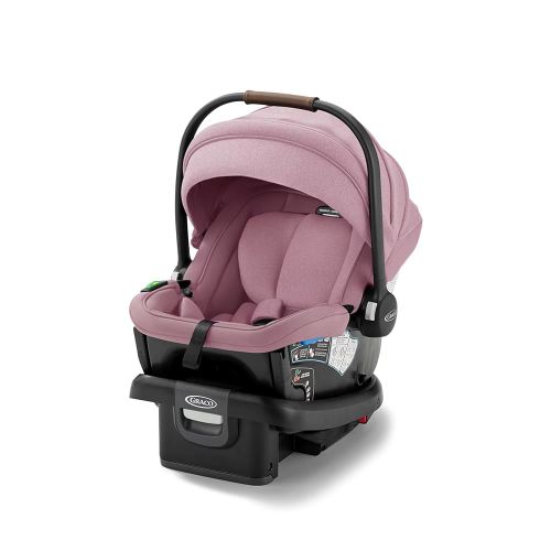 Graco Gomax Infant Car Seat, Orchid Haze, Lightweight, Reclining Rear Facing Car Seat Installs Without a Base