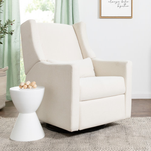 babyletto Kiwi Electronic Recliner and Swivel Glider with USB Port - Performance Cream Eco Weave