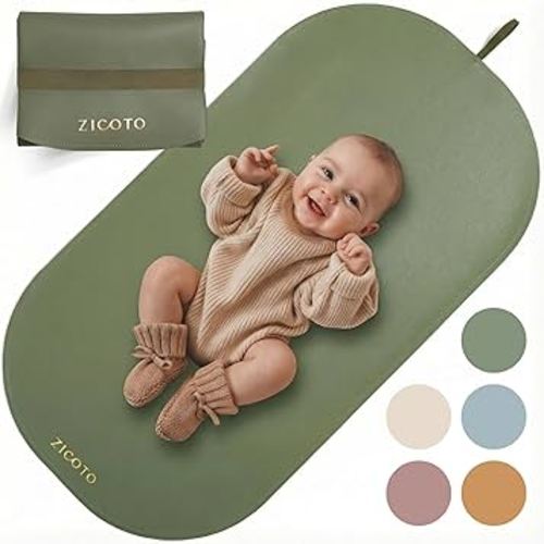 Beautiful Baby Diaper Changing Mat Made of Vegan Leather - Soft and Easy to Wipe Changing Pad for Travel or at Home Use - Lightweight and Foldable Mat That Perfectly Fits Into Any Diaper Bag