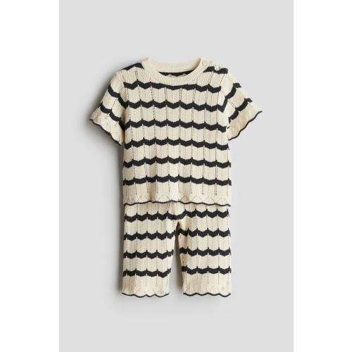 2-PIECE POINTELLE-KNIT COTTON SET