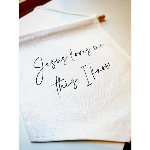 Jesus Loves Me This I Know Wall Banner  Nursery Wall Art  - Etsy