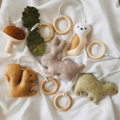 Baby Gym Hanging Toys , Baby Play Gym Woodland , Forest Animals Activity Gym Toys - Etsy