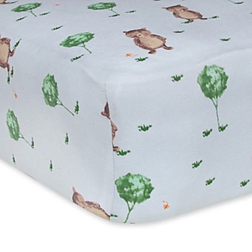 Burt's Bees Baby® Storybook Bear Organic Cotton Crib Sheet in Sky