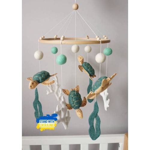 Turtles Baby Mobile Baby Mobile Ocean Sea Creatures Mobile - Etsy