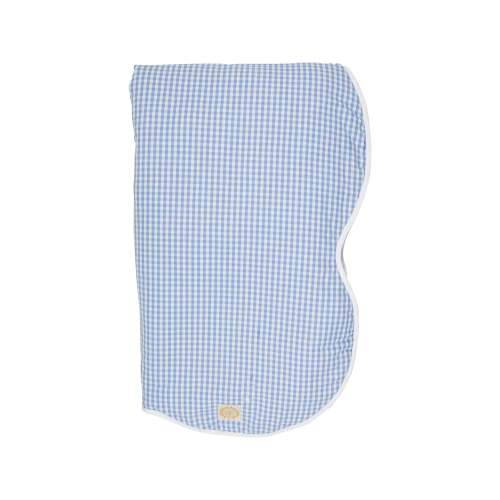 Tummy Time Throw - Park City Periwinkle Check with Worth Avenue White