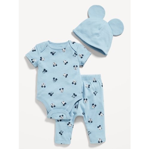 Unisex Disney© Mickey Mouse 3-Piece Bodysuit, Pants & Hat Layette for Baby