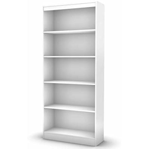 South Shore 5-Shelf Storage Bookcase, Pure White
