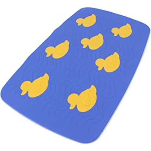 Patented Non-Slip Bath, Tub, Baby Mat, TPR Material, Eco-Friendly, Non-PVC, Color Combo, Machine Washable, No-Odor, with Powerful Gripping Suction Cups, Duck-34 (16"x27")