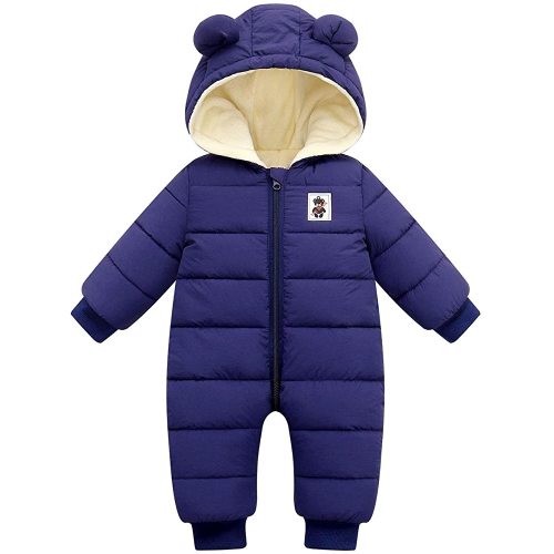 Happy Cherry Baby Snowsuit Winter Coat Warm Hoodie Romper Puffer Jacket