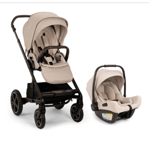 Nuna MIXX Next + PIPA Aire RX Infant Car Seat Travel System - Biscotti