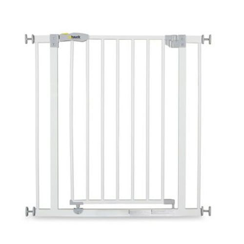 hauck Open N Stop Pressure Fit Baby and Pet Safety Gate, Accommodates 29 to 31" Wide Home Doorway, Stairway, or Hallway, White