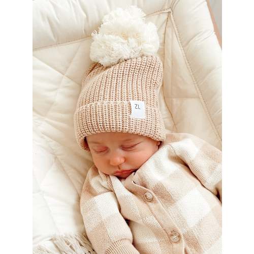 Ziggy Lou Beanie - Gingham (Caramel)