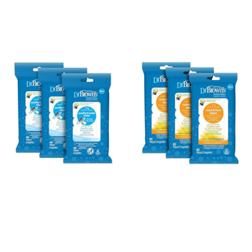 Dr. Brown's Bottle, Pacifier & Baby Wipes, Naturally Cleaning, 40 Count, 3 Pack
