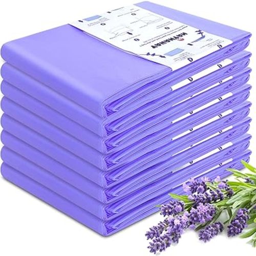 Diaper Pail Refill Bags Compatible With Dekor Plus Diaper Pail, Extra 30% Length, Lavender Scent, 8 Pack