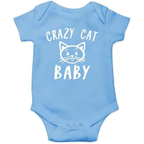 Cute Kitten Crazy Cat Baby - Funny Baby Essentials Bodysuit- Newborn Girl Clothes Boy Outfits