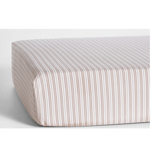 Frenchie Dusty Blush Organic Cotton Baby Crib Fitted Sheet by Leanne Ford