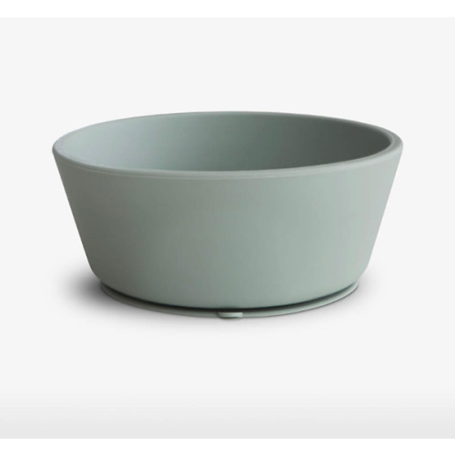 Mushie Green Suction Silicone Bowl