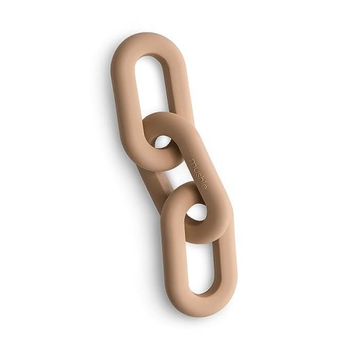 mushie Silicone Baby Links Teether Toy (Natural)