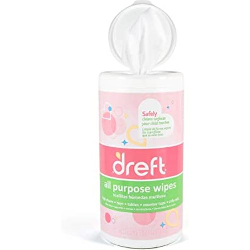 Dreft Multi-Surface All-Purpose Gentle Cleaning Wipes for Baby Toys, Car Seat, High Chair & More, 70 Count