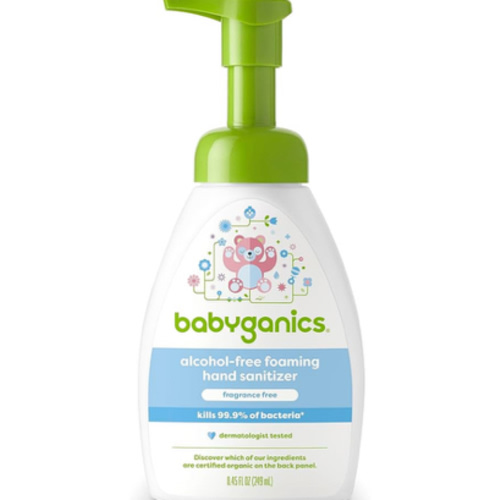 Babyganics Alcohol-Free Foaming Hand Sanitizer, Pump Bottle, Fragrance Free, 8.45 oz, Packaging May Vary