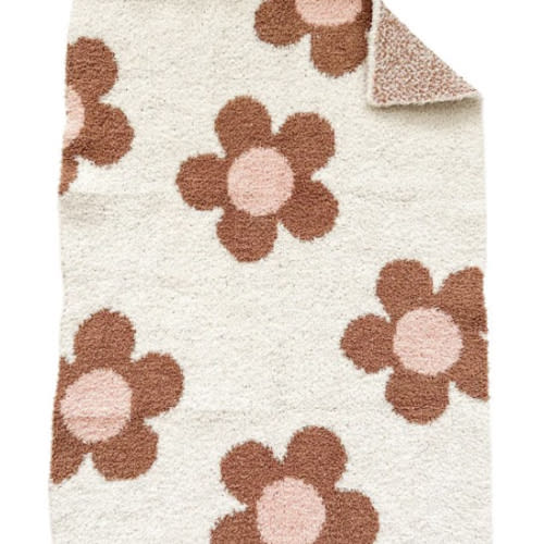 Plush Mini Blanket - Caramel Daisy