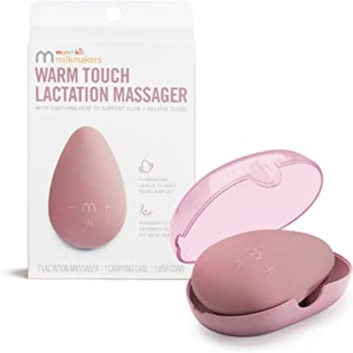 Munchkin® Milkmakers® Warm Touch Breastfeeding Lactation Massager with Heat and Vibration, Award Winning, Dusty Rose