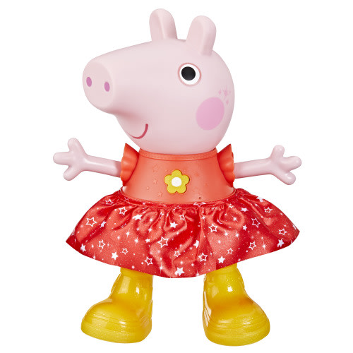 Peppa Pig Peppa’s Muddy Puddles Party Singing and Dancing Doll, Interactive Toys, Christmas Gifts for Kids, Ages 3+